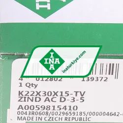 INA K22X30X15-TV rulman resim 3