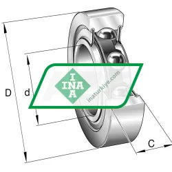 INA LR50/5-2RSR-HLC rulman resim 4