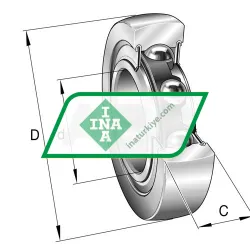 INA LR202-2RSR>A rulman resim 3